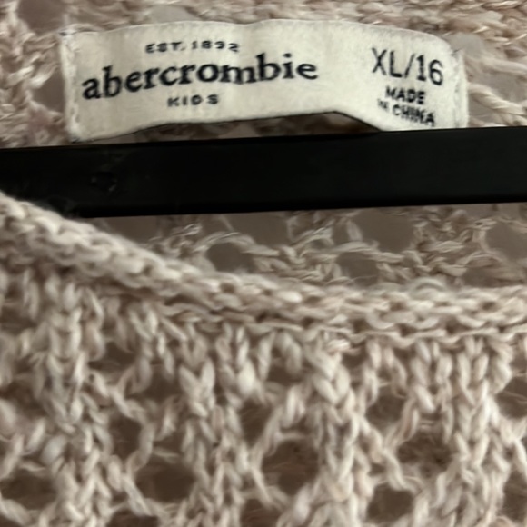 Abercrombie Kids Crochet Fringe Sweater - Picture 2 of 4
